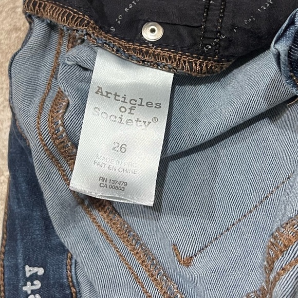Articles Of Society Stephanie Step Hem Placid Skinny Jeans Mid Rise Ankle 26 4 - Picture 4 of 12